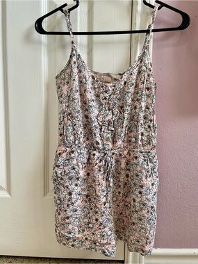Forever 21 Pink Floral Spaghetti-Strap Romper